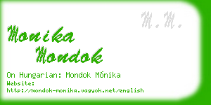 monika mondok business card